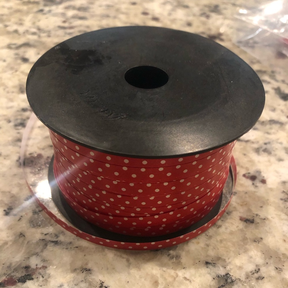 Red Polka Dot Holiday Ribbon and Decorating Embellishments
